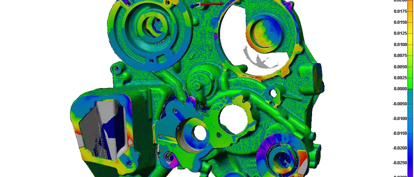 Solid model of a gearbox housing