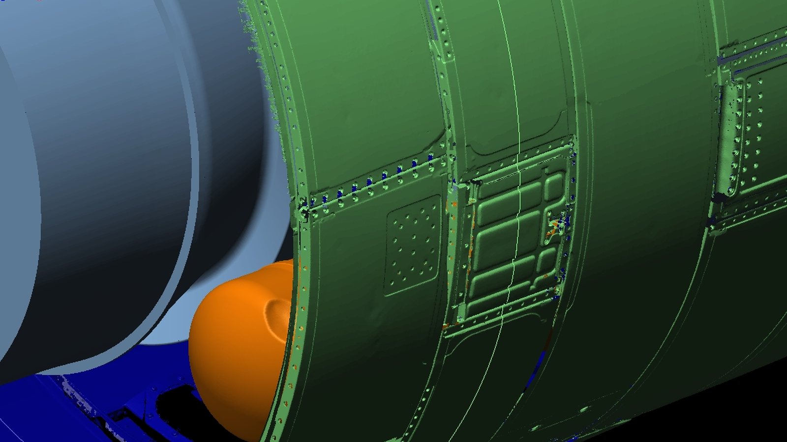 Jt 9 D Scan Alignment Cowling Panels Radius Measurement At Oil Tank