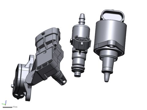 Throtle Body Sensors And Injector — view 1